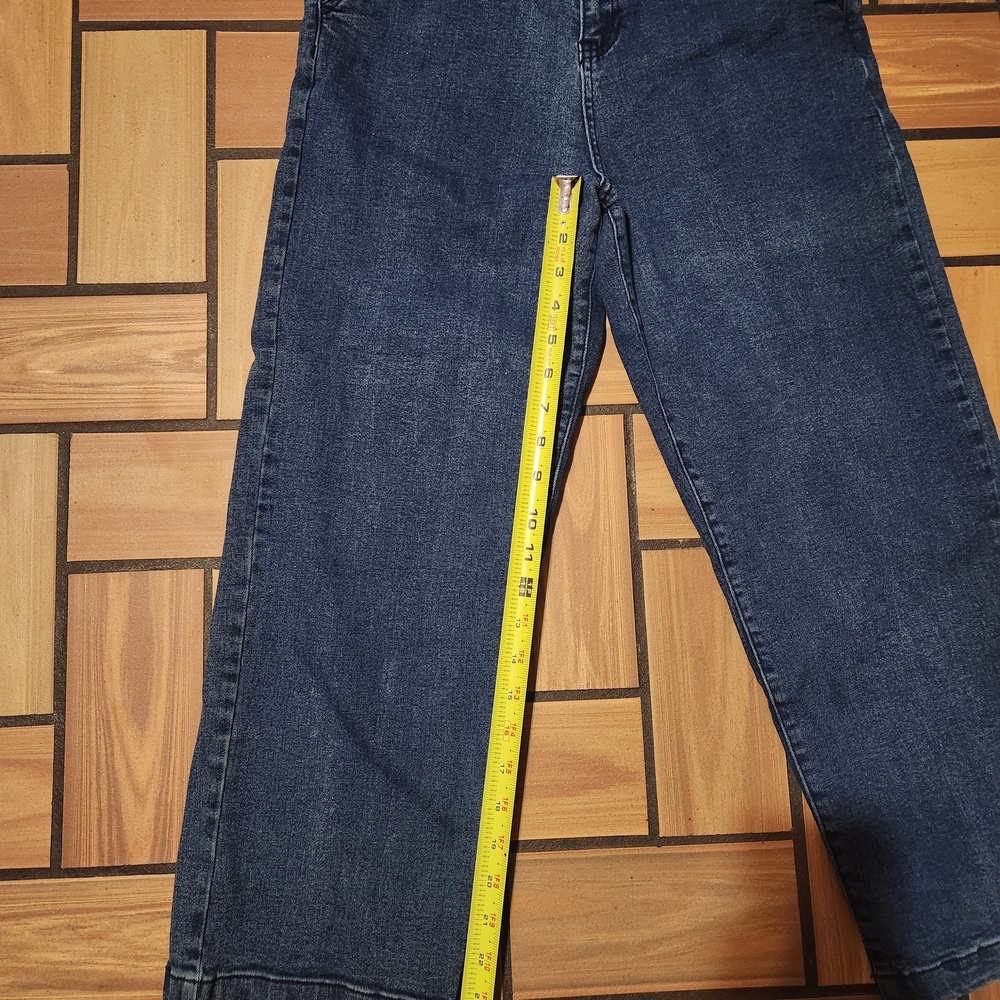 Universal Thread Blue Denim Cropped Overalls - image 2